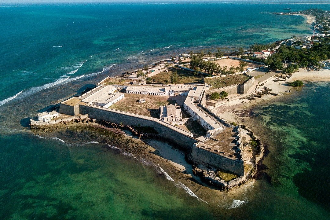 Vista aérea da Ilha de Moçambique